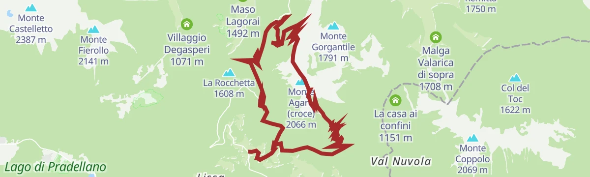 Route map: MTB - Tesino Bike - Agaro 2305